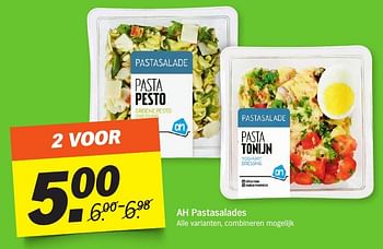 Aanbiedingen Ah pastasalades - Huismerk - Albert Heijn - Geldig van 05/02/2017 tot 12/02/2017 bij Albert Heijn