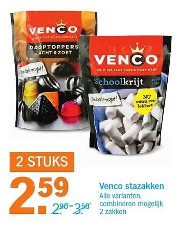 Aanbiedingen Venco stazakken - Venco - Geldig van 05/02/2017 tot 12/02/2017 bij Albert Heijn
