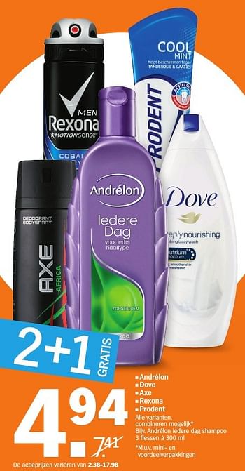 Aanbiedingen Andrélon iedere dag shampoo - Andrelon - Geldig van 05/02/2017 tot 12/02/2017 bij Albert Heijn