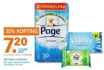 Aanbiedingen Page original toiletpapier - Page - Geldig van 05/02/2017 tot 12/02/2017 bij Albert Heijn