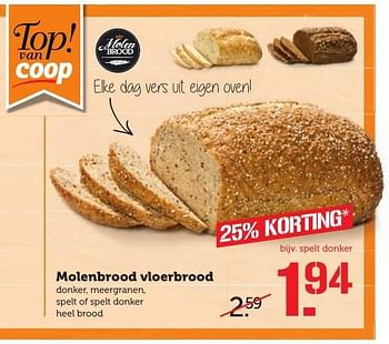 Aanbiedingen Molenbrood vloerbrood - Molenbrood - Geldig van 05/02/2017 tot 12/02/2017 bij Coop