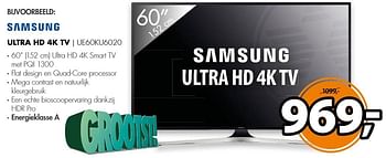 Aanbiedingen Samsung ultra hd 4k tv ue60ku6020 - Samsung - Geldig van 06/03/2017 tot 12/03/2017 bij Expert