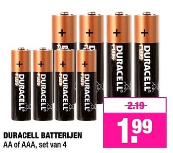 Aanbiedingen Duracell batterijen - Duracell - Geldig van 07/02/2017 tot 13/02/2017 bij Big Bazar