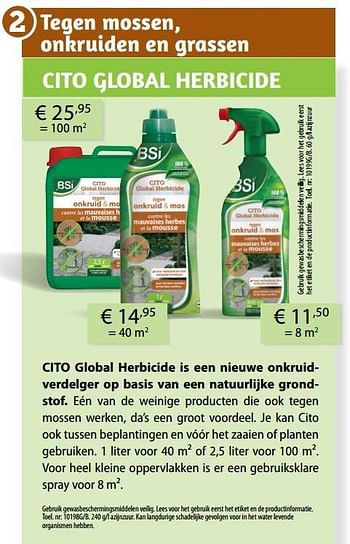 Aanbiedingen Cito global herbicide - BSI - Geldig van 08/02/2017 tot 31/08/2017 bij Multi Bazar