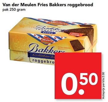 Aanbiedingen Van der meulen fries bakkers roggebrood - Van der Meulen - Geldig van 12/02/2017 tot 18/02/2017 bij Deen Supermarkten