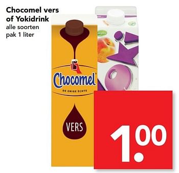 Aanbiedingen Chocomel vers of yokidrink - Chocomel - Geldig van 12/02/2017 tot 18/02/2017 bij Deen Supermarkten