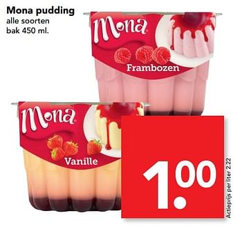 Aanbiedingen Mona pudding - Mona - Geldig van 12/02/2017 tot 18/02/2017 bij Deen Supermarkten