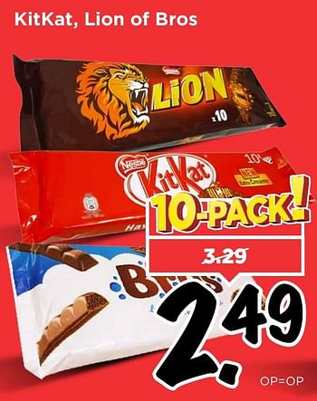 Aanbiedingen Kitkat, lion of bros - Nestlé - Geldig van 12/02/2017 tot 18/02/2017 bij Vomar