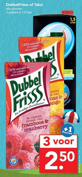 Aanbiedingen Dubbelfrisss of taksi - Dubbelfrisss - Geldig van 12/02/2017 tot 18/02/2017 bij Deen Supermarkten