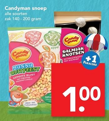 Aanbiedingen Candyman snoep - Candy Man - Geldig van 12/02/2017 tot 18/02/2017 bij Deen Supermarkten