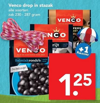 Aanbiedingen Venco drop in stazak - Venco - Geldig van 12/02/2017 tot 18/02/2017 bij Deen Supermarkten