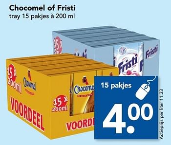 Aanbiedingen Chocomel of fristi - Chocomel - Geldig van 12/02/2017 tot 18/02/2017 bij Deen Supermarkten