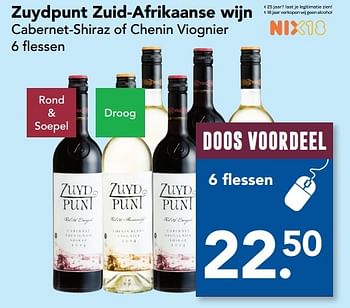 Aanbiedingen Zuydpunt zuid-afrikaanse wijn cabernet-shiraz of chenin viognier - Rode wijnen - Geldig van 12/02/2017 tot 18/02/2017 bij Deen Supermarkten