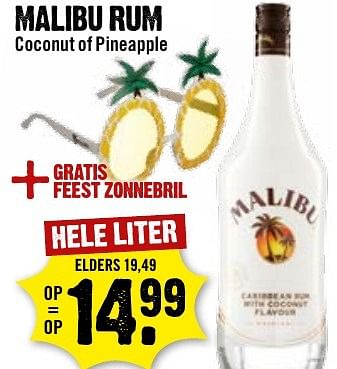 Aanbiedingen Malibu rum coconut of pineapple - Malibu - Geldig van 12/02/2017 tot 18/02/2017 bij Dirk III