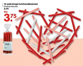 Aanbiedingen 12-pak lange huishoudkaarsen - Huismerk - Hema - Geldig van 30/01/2017 tot 19/02/2017 bij Hema