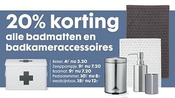 Aanbiedingen Alle badmatten en badkameraccessoires - Huismerk - Hema - Geldig van 30/01/2017 tot 19/02/2017 bij Hema