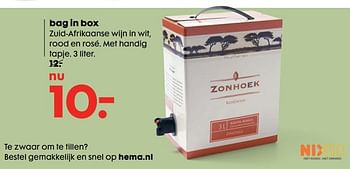 Aanbiedingen Bag in box - Rode wijnen - Geldig van 30/01/2017 tot 19/02/2017 bij Hema