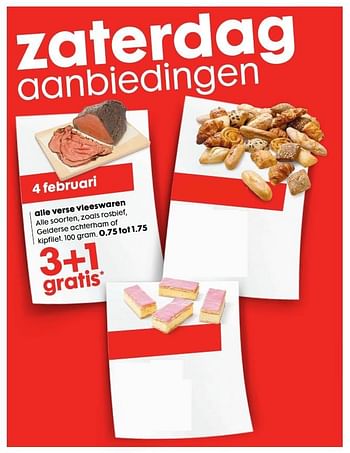 Aanbiedingen Alle verse vleeswaren - Huismerk - Hema - Geldig van 30/01/2017 tot 19/02/2017 bij Hema