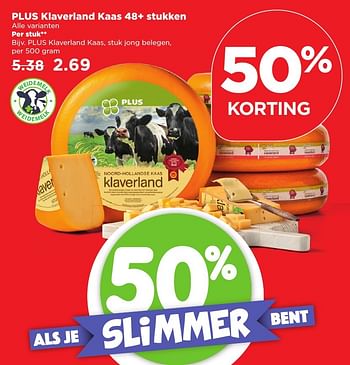 Aanbiedingen Plus klaverland kaas - Huismerk - Plus - Geldig van 11/02/2017 tot 18/02/2017 bij Plus