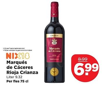 Aanbiedingen Marqués de cáceres rioja crianza - Rode wijnen - Geldig van 11/02/2017 tot 18/02/2017 bij Plus