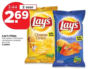 Aanbiedingen Lay`s chips - Lay's - Geldig van 11/02/2017 tot 18/02/2017 bij Plus