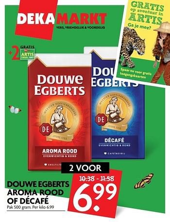 Aanbiedingen Douwe egberts aroma rood of décafé - Douwe Egberts - Geldig van 12/02/2017 tot 18/02/2017 bij Deka Markt