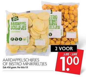Aanbiedingen Aardappelschijfjes of bistro minikrieltjes - Huismerk - Deka Markt - Geldig van 12/02/2017 tot 18/02/2017 bij Deka Markt