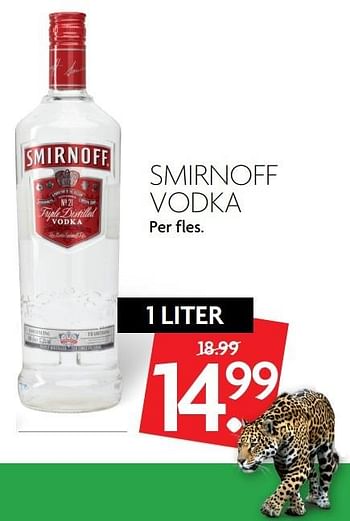 Aanbiedingen Smirnoff vodka - Smirnoff - Geldig van 12/02/2017 tot 18/02/2017 bij Deka Markt