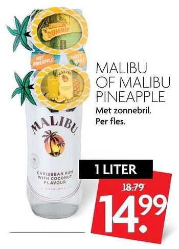 Aanbiedingen Malibu of malibu pineapple - Malibu - Geldig van 12/02/2017 tot 18/02/2017 bij Deka Markt