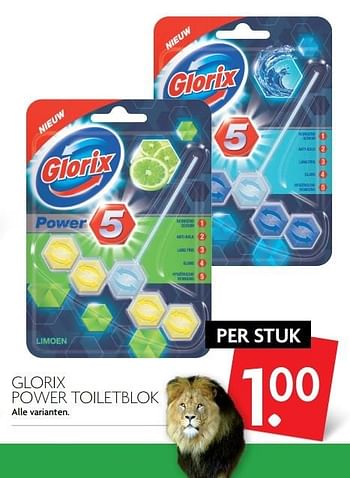 Aanbiedingen Glorix power toiletblok - Glorix - Geldig van 12/02/2017 tot 18/02/2017 bij Deka Markt