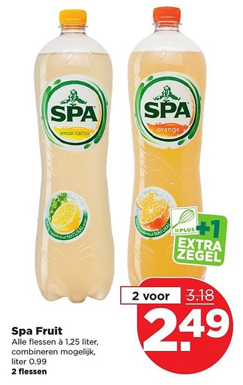 Aanbiedingen Spa fruit - Spa - Geldig van 11/02/2017 tot 18/02/2017 bij Plus