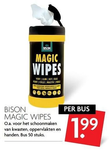 Aanbiedingen Bison magic wipes - Bison - Geldig van 12/02/2017 tot 18/02/2017 bij Deka Markt