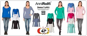 Aanbiedingen Annirolfi dames t-shirt - Anni Rolfi - Geldig van 14/02/2017 tot 19/02/2017 bij Kruidvat
