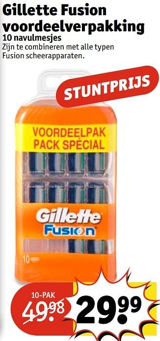 Aanbiedingen Gillette fusion voordeelverpakking - Gillette - Geldig van 14/02/2017 tot 19/02/2017 bij Kruidvat