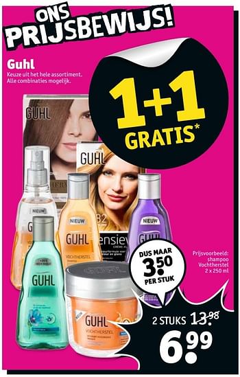 Aanbiedingen Guhl shampoo vochtherstel - Guhl - Geldig van 14/02/2017 tot 19/02/2017 bij Kruidvat