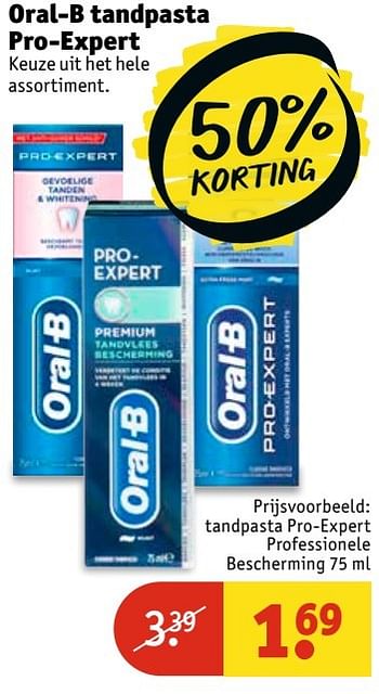 Aanbiedingen Oral-b tandpasta pro-expert professionele bescherming - Oral-B - Geldig van 14/02/2017 tot 19/02/2017 bij Kruidvat