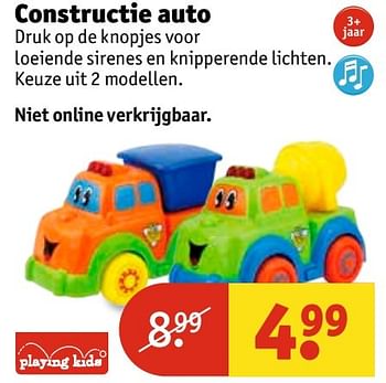 Aanbiedingen Playing kids constructie auto - Playing Kids - Geldig van 14/02/2017 tot 19/02/2017 bij Kruidvat
