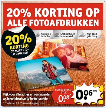 Aanbiedingen Fotoafdrukken - Huismerk - Kruidvat - Geldig van 14/02/2017 tot 19/02/2017 bij Kruidvat