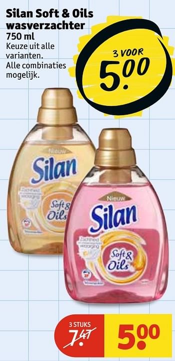 Aanbiedingen Silan soft + oils wasverzachter - Silan - Geldig van 14/02/2017 tot 19/02/2017 bij Kruidvat