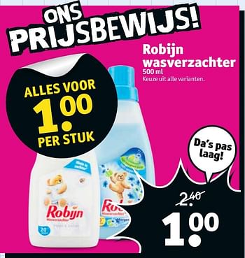 Aanbiedingen Robijn wasverzachter - Robijn - Geldig van 14/02/2017 tot 19/02/2017 bij Kruidvat