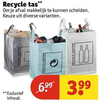 Aanbiedingen Recycle tas - Huismerk - Kruidvat - Geldig van 14/02/2017 tot 19/02/2017 bij Kruidvat