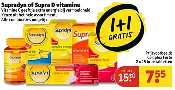 Aanbiedingen Supradyn of supra d vitamine complex forte - Supradyn - Geldig van 14/02/2017 tot 19/02/2017 bij Kruidvat