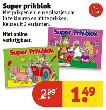 Aanbiedingen Super prikblok - Huismerk - Kruidvat - Geldig van 14/02/2017 tot 19/02/2017 bij Kruidvat
