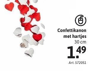Aanbiedingen Confettikanon met hartjes - Huismerk - Xenos - Geldig van 30/01/2017 tot 26/02/2017 bij Xenos