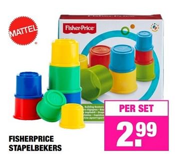 Aanbiedingen Fisherprice stapelbekers - Mattel - Geldig van 14/02/2017 tot 20/02/2017 bij Big Bazar