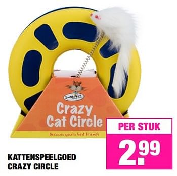 Aanbiedingen Kattenspeelgoed crazy circle - Huismerk - Big Bazar - Geldig van 14/02/2017 tot 20/02/2017 bij Big Bazar