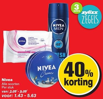 Aanbiedingen Nivea cream - Nivea - Geldig van 12/02/2017 tot 21/02/2017 bij Hoogvliet