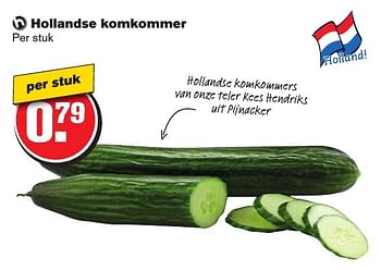 Aanbiedingen Hollandse komkommer - Huismerk - Hoogvliet - Geldig van 12/02/2017 tot 21/02/2017 bij Hoogvliet