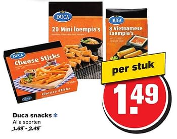 Aanbiedingen Duca snacks - Duca - Geldig van 12/02/2017 tot 21/02/2017 bij Hoogvliet