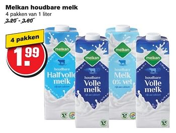 Aanbiedingen Melkan houdbare melk - Melkan - Geldig van 12/02/2017 tot 21/02/2017 bij Hoogvliet